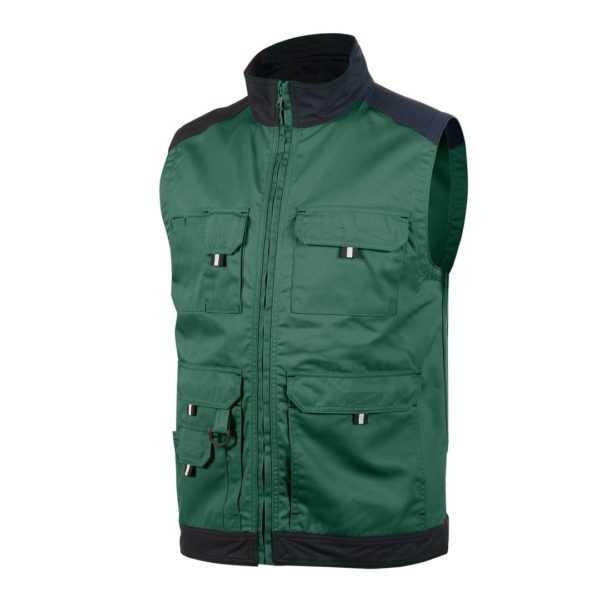 GILET DE TRAVAIL VERT NOIRE