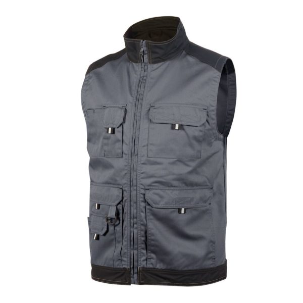 GILET DE TRAVAIL GRIS NOIRE